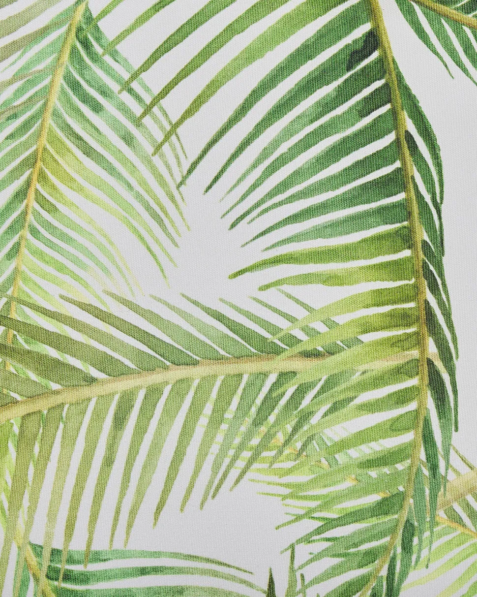 Beliani Puutarhatuoli Vaalea Akasiapuu Vaihtokangas 2 Kpl Luonnonvalkoinen/Trooppinen Lehtikuvio 2 Kpl Cine Clearance