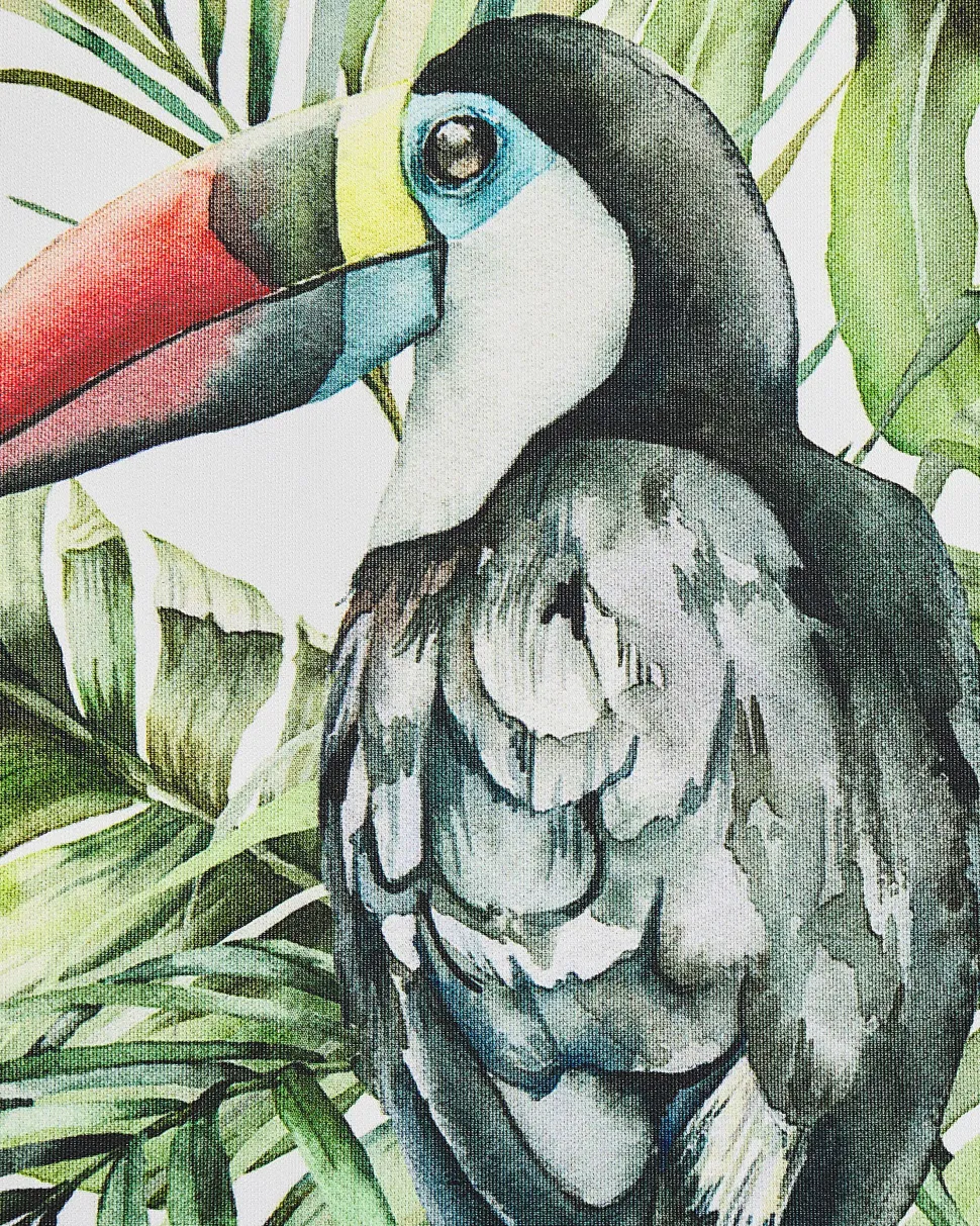 Beliani Puutarhatuoli Vaalea Akasiapuu Vaihtokangas 2 Kpl Harmaa/Tukaanikuvio 2 Kpl Cine Cheap