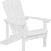 Beliani Puutarhatuoli Valkoinen Adirondack Best