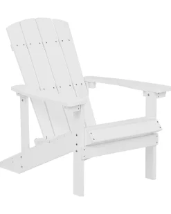 Beliani Puutarhatuoli Valkoinen Adirondack Best
