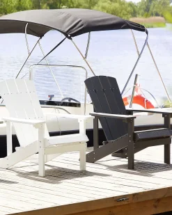 Beliani Puutarhatuoli Valkoinen Adirondack Best