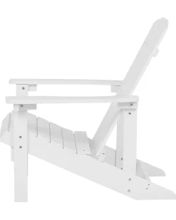 Beliani Puutarhatuoli Valkoinen Adirondack Best