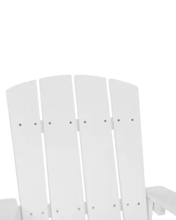 Beliani Puutarhatuoli Valkoinen Adirondack Best