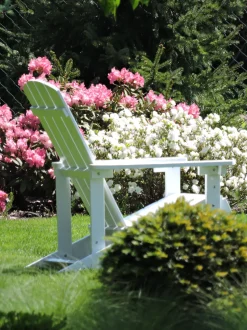 Beliani Puutarhatuoli Valkoinen Adirondack Best