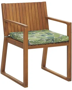 Beliani Puutarhatuoli Vihrealla Pehmusteella Sassari Sale