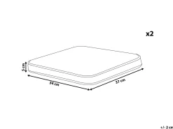 Beliani Puutarhatuolin Pehmuste Keltainen 37 X 34 Cm 2 Kpl Terni Sale