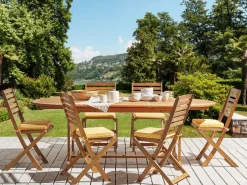 Beliani Puutarhatuolin Pehmuste Keltainen 6 Kpl Tolve Fashion