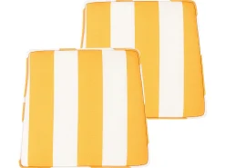 Beliani Puutarhatuolin Pehmuste Keltainen/Valkoinen 37 X 34 Cm 2 Kpl Terni Sale