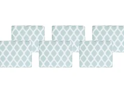 Beliani Puutarhatuolin Pehmuste Mintunvihrea/Valkoinen 6 Kpl Tolve Best