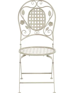 Beliani Puutarhatuolit 2Kpl Metallinen Luonnonvalkoinen Bivio New