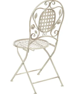 Beliani Puutarhatuolit 2Kpl Metallinen Luonnonvalkoinen Bivio New