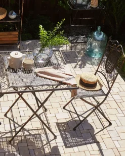 Beliani Puutarhatuolit 2Kpl Metallinen Musta Bormio Store