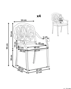 Beliani Puutarhatuolit 4Kpl Musta Ancona Flash Sale