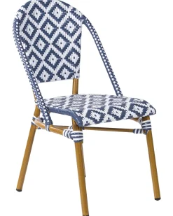 Beliani Puutarhatuolit 4Kpl Setti Sinivalkoinen Rifreddo Outlet