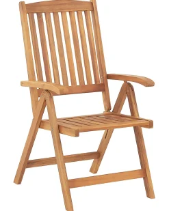 Beliani Puutarhatuolit 2Kpl Setti Ruskeanharmailla Pehmusteilla Java Best