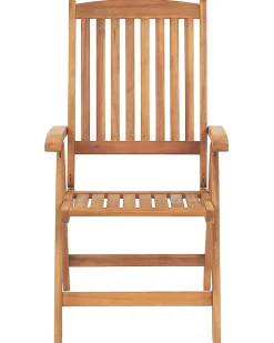 Beliani Puutarhatuolit 2Kpl Setti Ruskeanharmailla Pehmusteilla Java Best