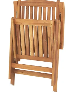 Beliani Puutarhatuolit 2Kpl Setti Ruskeanharmailla Pehmusteilla Java Best