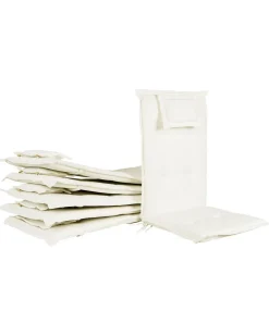 Beliani Puutarhatuolit 6Kpl Setti Luonnonvalkoisilla Pehmusteilla Toscana Best