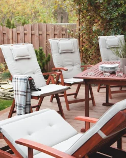 Beliani Puutarhatuolit 6Kpl Setti Harmaanbeigeilla Pehmusteilla Toscana Flash Sale