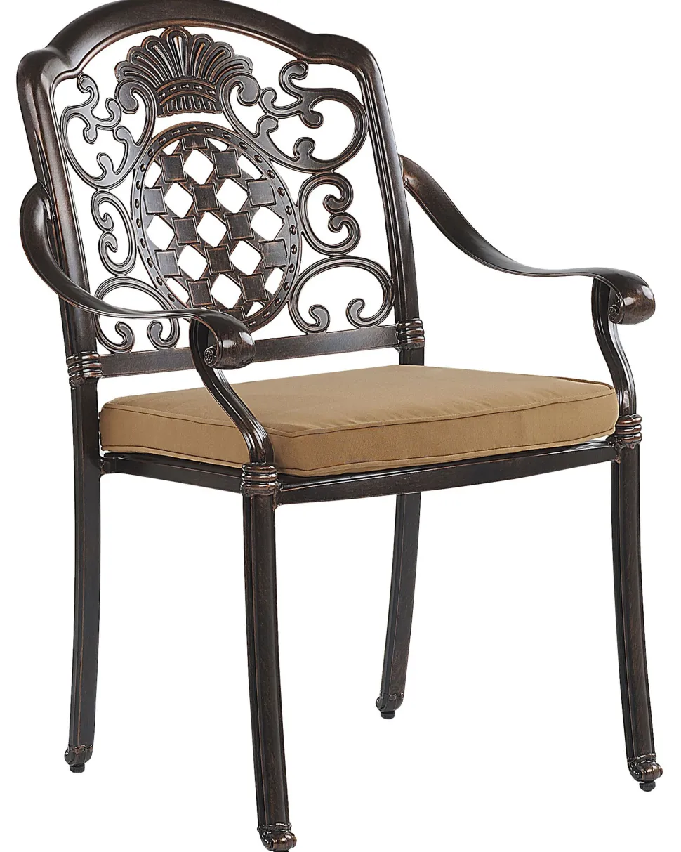 Beliani Puutarhatuolit Tummanruskeat, Alumiinia, 4Kpl Setti Salento Online