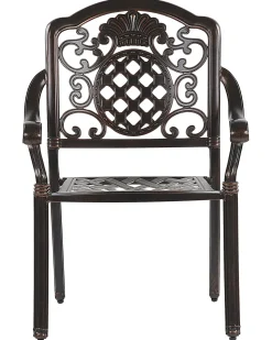 Beliani Puutarhatuolit Tummanruskeat, Alumiinia, 4Kpl Setti Salento Online