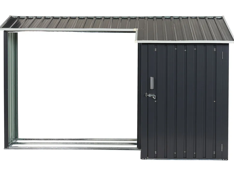 Beliani Puutarhavaja Teras Grafiitinharmaa 270 X 158 Cm Aosta Best Sale