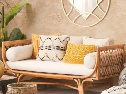 Beliani Puuvillainen Beige/Musta Tyynysetti 2 Kpl 45 X 45 Cm Thondi New