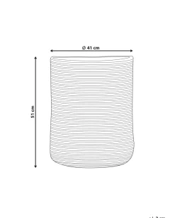 Beliani Puuvillakori Beige/Musta 41 Cm Yerkoy Clearance