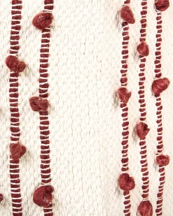 Beliani Puuvillakori Beige/Punainen 2 Kpl Khel Cheap