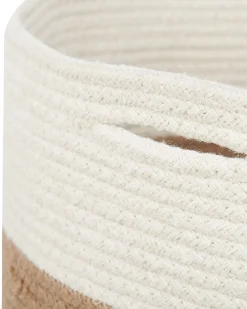 Beliani Puuvillakori Beige/Valkoinen 34 Cm 2 Kpl Ardesen Cheap