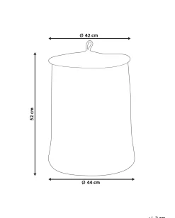 Beliani Puuvillakori Luonnonvalkoinen 44 Cm Silopi Discount