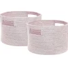 Beliani Puuvillakori Pastellipinkki 30 Cm 2 Kpl Chiniot Flash Sale