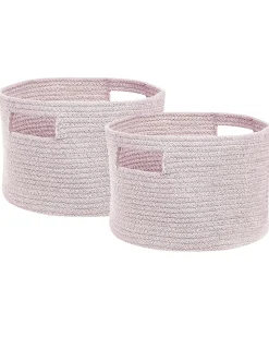 Beliani Puuvillakori Pastellipinkki 30 Cm 2 Kpl Chiniot Flash Sale