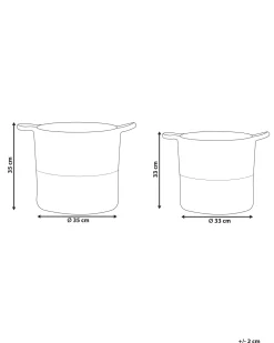 Beliani Puuvillakori Valkoinen/Beige 2 Kpl Pazha Online