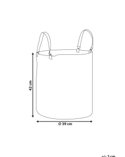 Beliani Puuvillakori Valkoinen/Musta 39 Cm Ichka Shop
