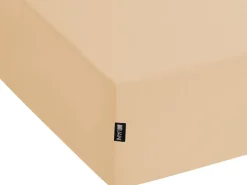 Beliani Puuvillalakana Muotoonommeltu Hiekanruskea 90 X 200 Cm Janbu Shop