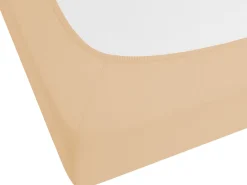 Beliani Puuvillalakana Muotoonommeltu Hiekanruskea 90 X 200 Cm Janbu Shop