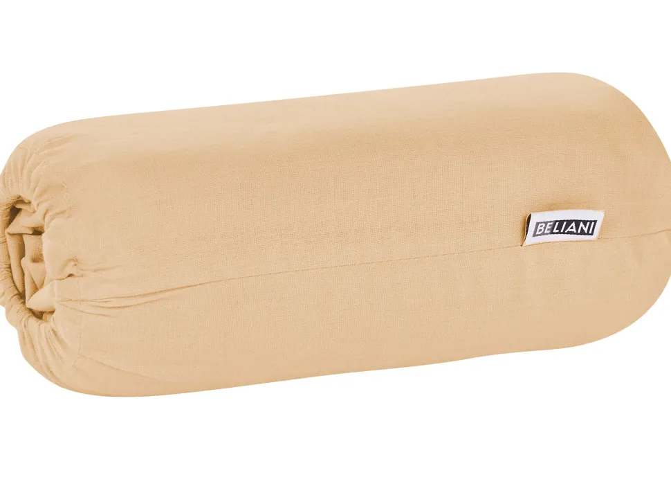 Beliani Puuvillalakana Muotoonommeltu Hiekanruskea 90 X 200 Cm Janbu Shop