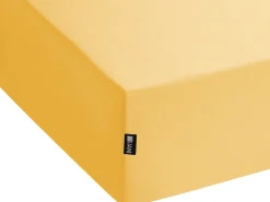 Beliani Puuvillalakana Muotoonommeltu Sinapinkeltainen 200 X 200 Cm Janbu Fashion