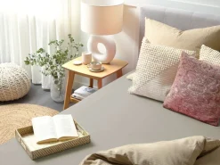 Beliani Puuvillalakana Muotoonommeltu Ruskeanharmaa 90 X 200 Cm Janbu Flash Sale