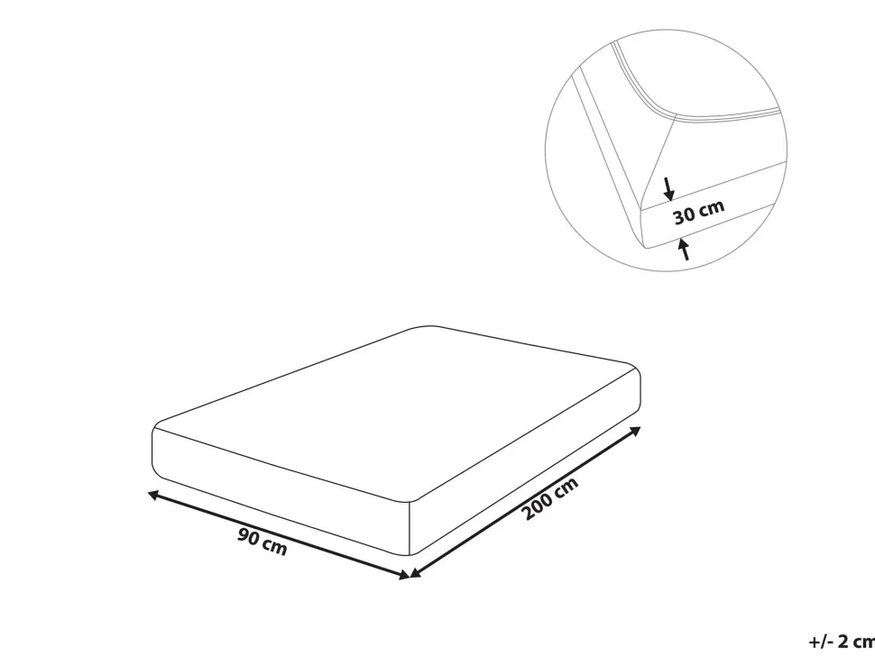 Beliani Puuvillalakana Muotoonommeltu Sininen 90 X 200 Cm Janbu Discount