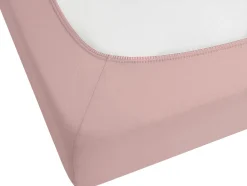 Beliani Puuvillalakana Muotoonommeltu Vaaleanpunainen 90 X 200 Cm Hofuf Clearance