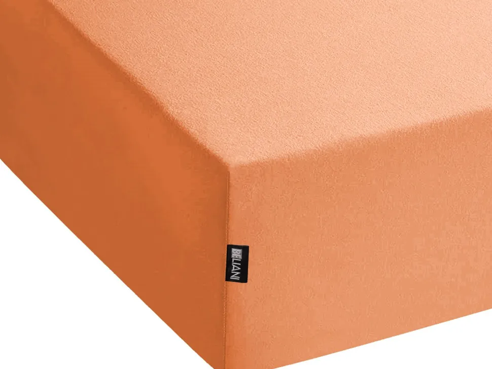 Beliani Puuvillalakana Muotoonommeltu Oranssi 90 X 200 Cm Janbu Online