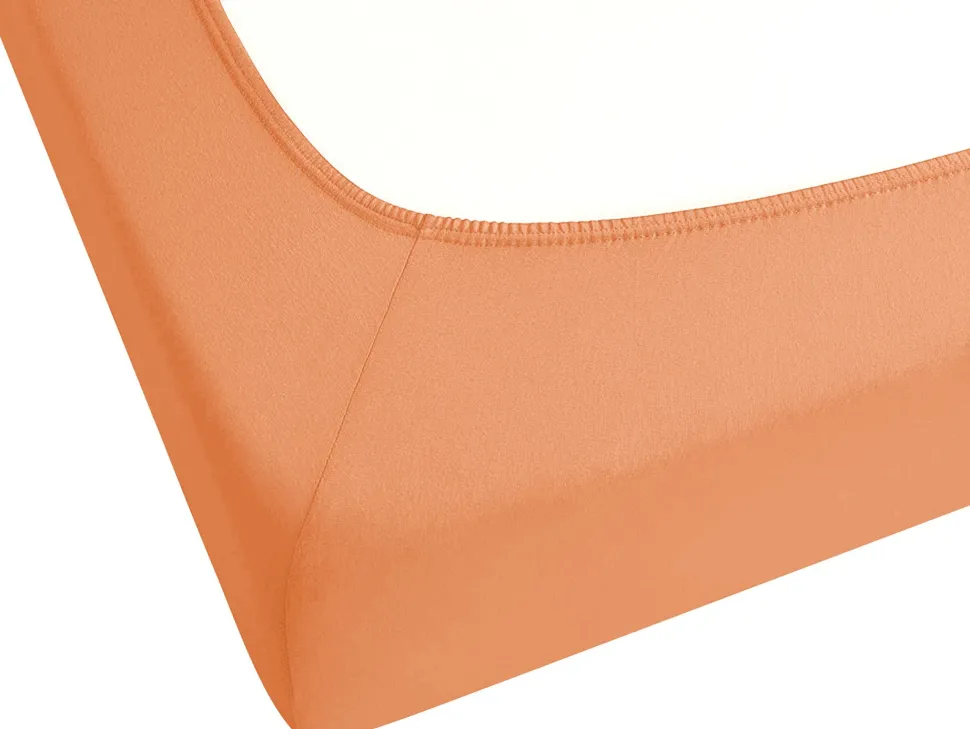 Beliani Puuvillalakana Muotoonommeltu Oranssi 90 X 200 Cm Janbu Online