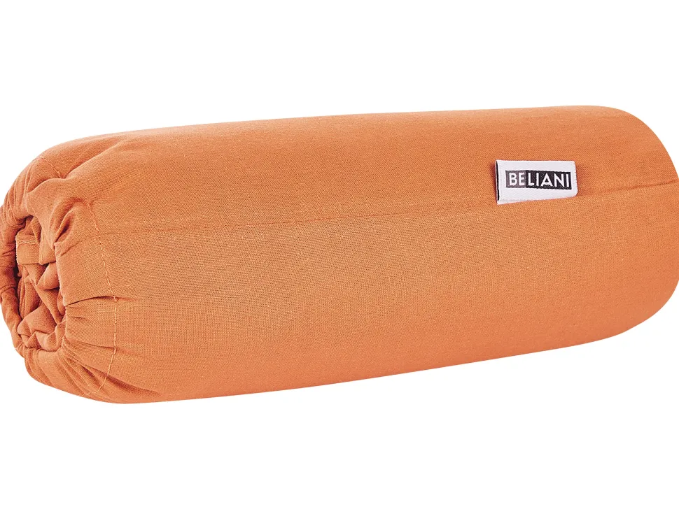 Beliani Puuvillalakana Muotoonommeltu Oranssi 90 X 200 Cm Janbu Online