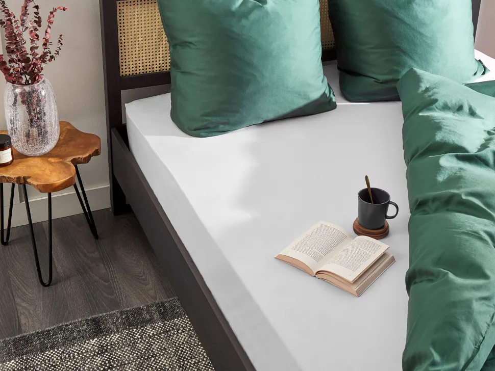 Beliani Puuvillalakana Muotoonommeltu Valkoinen 90 X 200 Cm Janbu Online