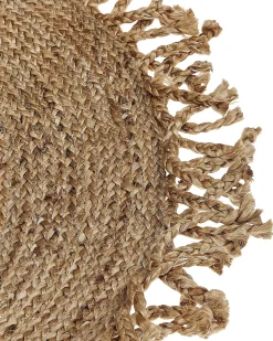 Beliani Pyorea Matto Juutti Beige 120 Cm Zonguldak Clearance