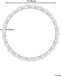 Beliani Pyorea Matto Juutti Beige 120 Cm Zonguldak Clearance