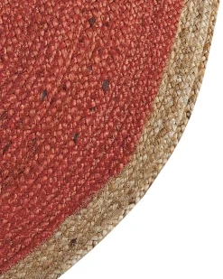 Beliani Pyorea Matto Juutti Koralli 120 Cm Menemen Sale