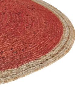 Beliani Pyorea Matto Juutti Koralli 120 Cm Menemen Sale